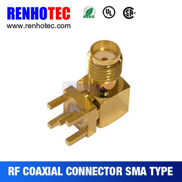 2015 New Hot 90 Degree Waterproof SMA Female connector for PCB Mount